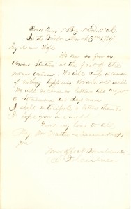 Joseph Culver Letter, March 3, 1864, Page 1
