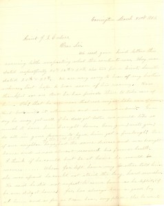 Joseph Culver Letter, March 31, 1864, Page 1