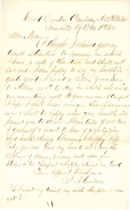 Joseph Culver Letter, October 1, 1862, Page 1