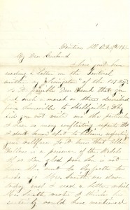 Joseph Culver Letter, October 14, 1862, Page 1