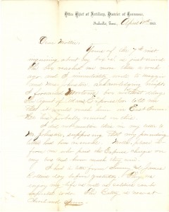 Joseph Culver Letter, April 10, 1865, Page 1