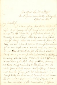 Joseph Culver Letter, April 26, 1865, Page 1