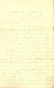 Joseph Culver Letter, August 18, 1864, Page 1