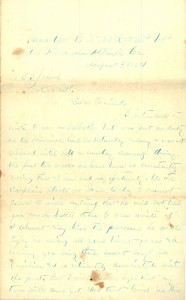 Joseph Culver Letter, August 30, 1864, Letter 2, Page 1