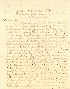 Joseph Culver Letter, August 31, 1864, Page 1