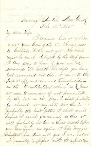 Joseph Culver Letter, February 14, 1865, Page 1