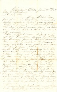 Joseph Culver Letter, January 25, 1865, Page 1