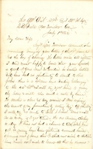 Joseph Culver Letter, July 1, 1864, Page 1