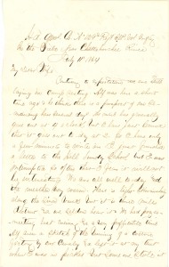 Joseph Culver Letter, July 11, 1864, Page 1