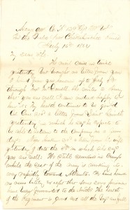 Joseph Culver Letter, July 16, 1864, Page 1