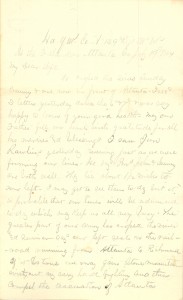 Joseph Culver Letter, July 19, 1864, Page 1