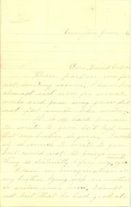 Joseph Culver Letter, June 1, 1864, Page 1