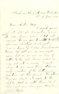 Joseph Culver Letter, June 2, 1864, Page 1