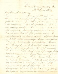 Joseph Culver Letter, June 29, 1864, Page 1