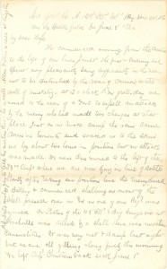 Joseph Culver Letter, June 3, 1864, Page 1