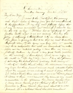 Joseph Culver Letter, March 13, 1865, Page 1
