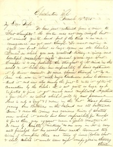 Joseph Culver Letter, March 14, 1865, Page 1