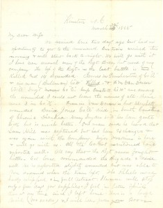 Joseph Culver Letter, March 24, 1865, Page 1