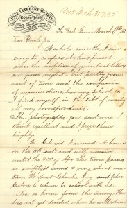 Joseph Culver Letter, March 31, 1865, Page 1