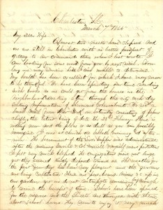 Joseph Culver Letter, March 7, 1865, Page 1
