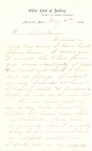 Joseph Culver Letter, May 18, 1865, Page 1