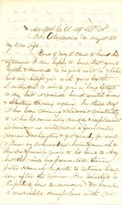 Joseph Culver Letter, May 21, 1865, Page 1