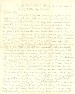 Joseph Culver Letter, May 27, 1864, Page 1