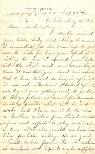 Joseph Culver Letter, May 30, 1864, Page 1