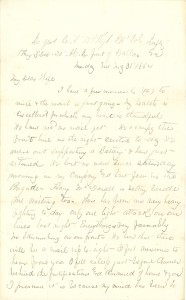 Joseph Culver Letter, May 31, 1864, Page 1