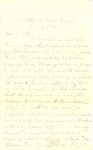 Joseph Culver Letter, May 6, 1864, Page 1