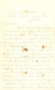 Joseph Culver Letter, May 9, 1864, Page 1