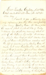 Joseph Culver Letter, November 24, 1862, Page 1