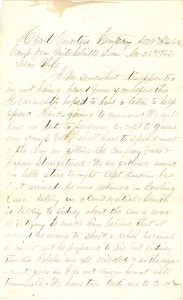 Joseph Culver Letter, November 26, 1862, Page 1