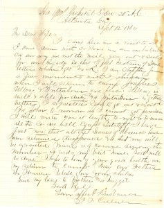 Joseph Culver Letter, September 12, 1864, Page 1