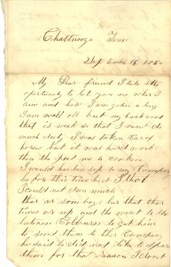 Joseph Culver Letter, September 18, 1864, Page 1