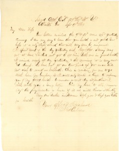 Joseph Culver Letter, September 19, 1864, Page 1