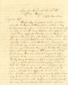 Joseph Culver Letter, September 25, 1864, Page 1