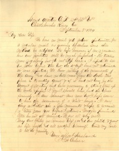Joseph Culver Letter, September 8, 1864, Page 1