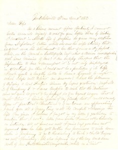 Joseph Culver Letter, December 11, 1862, Page 1