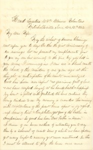 Joseph Culver Letter, December 12, 1862, Page 1