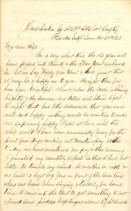 Joseph Culver Letter, December 31, 1862, Page 1