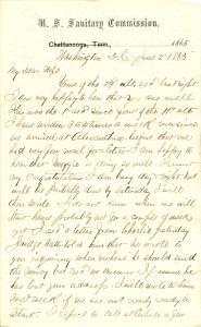 Joseph Culver Letter, June 2, 1865, Page 1