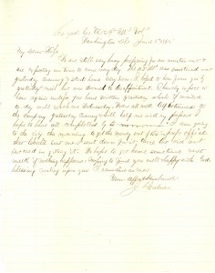 Joseph Culver Letter, June 5, 1865, Page 1