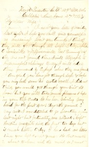 Joseph Culver Letter, June 27, 1863, Page 1