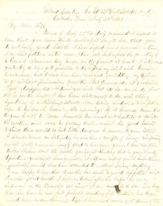 Joseph Culver Letter, July 28, 1863, Page 1