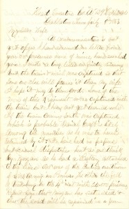 Joseph Culver Letter, July 8, 1863, Page 1