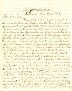 Joseph Culver Letter, August 14, 1863, Letter 2, Page 1