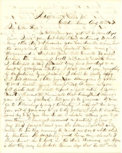 Joseph Culver Letter, August 14, 1863, Page 1