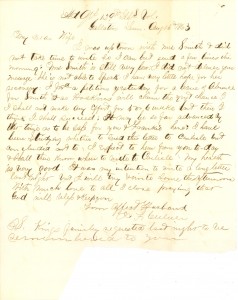 Joseph Culver Letter, August 16, 1863, Page 1