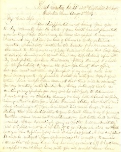 Joseph Culver Letter, August 2, 1863, Page 1